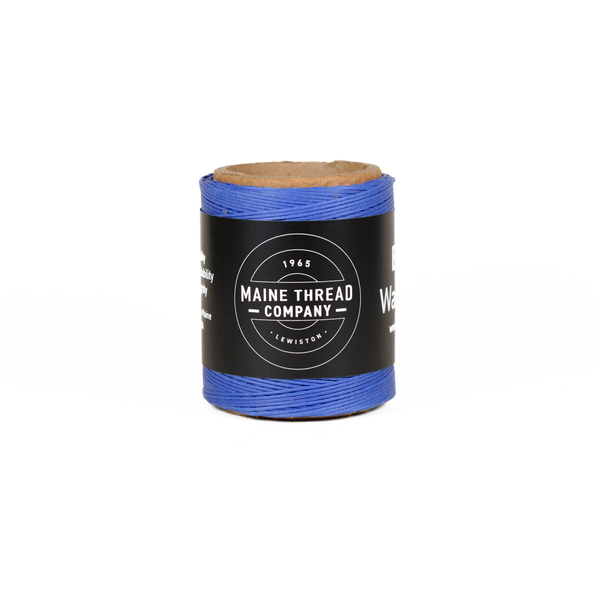 Cobalt Braided Waxed Cord - Maine Thread