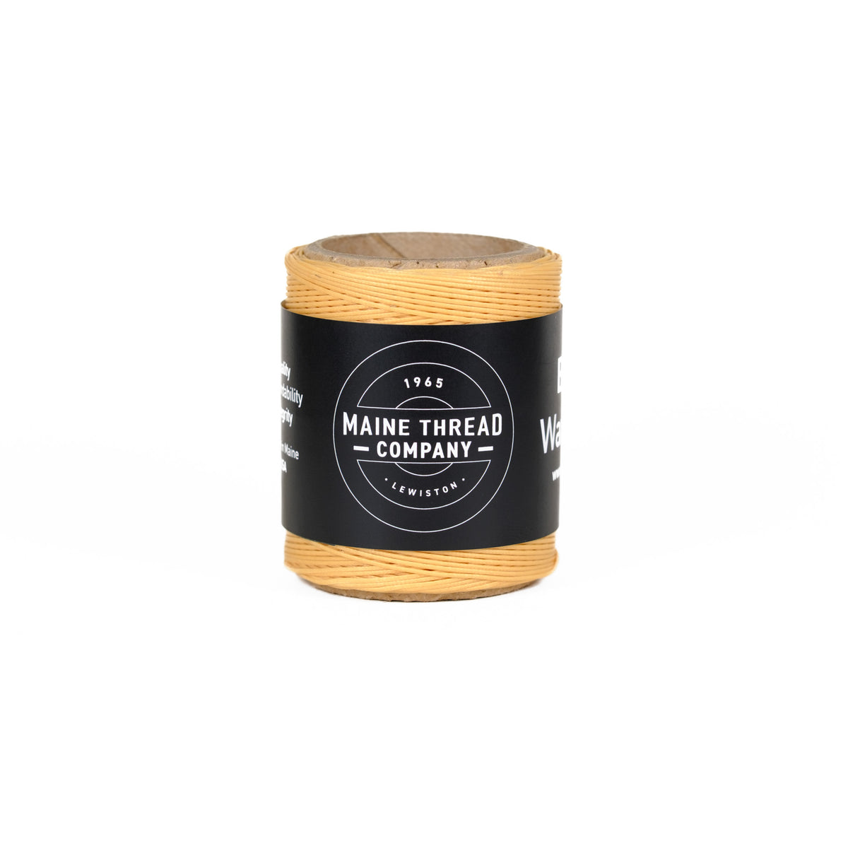 Ochre Braided Waxed Cord - Maine Thread